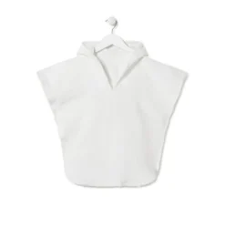 Poncho frotte Rus MS w kolorze białym