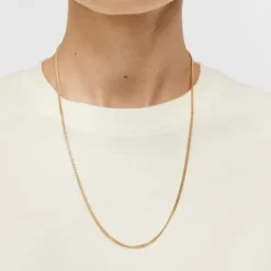 Średni łańcuszek ze srebra pokrytego 18-karatowym złotem, ze sznurkiem, 60 cm TOUS Chain
