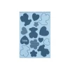 Reversible baby blanket in Nilo multi-motifs blue