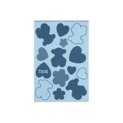 Reversible baby blanket in Nilo multi-motifs blue
