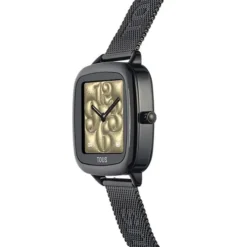 Smartwatch D-Connect z bransoletą z czarnej powlekanej stali