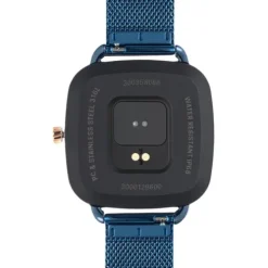 Smartwatch D-Connect z różowej stali IPRG z bransoletą z niebieskiej stali IP