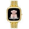 Smartwatch D-Connect ze złotą stalową bransoletą IPG.