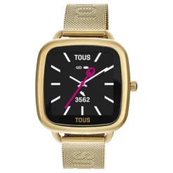 Smartwatch D-Connect ze złotą stalową bransoletą IPG.