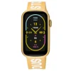 Smartwatch T-Band z nylonowym paskiem oraz białym silikonowym paskiem