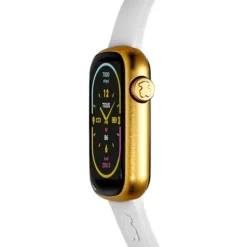 Smartwatch T-Band z nylonowym paskiem oraz białym silikonowym paskiem