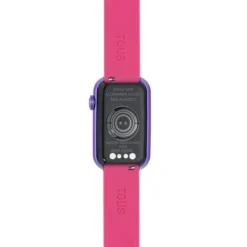 Smartwatch T-Band z nylonowym paskiem oraz silikonowym paskiem w kolorze fuksji