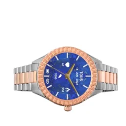 Smartwatch T-Bear Connect z paskiem ze stali i stali IP w kolorze różowym