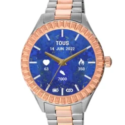 Smartwatch T-Bear Connect z paskiem ze stali i stali IP w kolorze różowym
