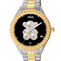 Smartwatch T-Bear Connect z paskiem ze stali IP w kolorze złota