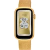 Smartwatch ze złotą stalową bransoletką IPG i aluminiową kopertą w złotym kolorze IPG TOUS T-Band Mesh