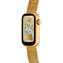 Smartwatch ze złotą stalową bransoletką IPG i aluminiową kopertą w złotym kolorze IPG TOUS T-Band Mesh