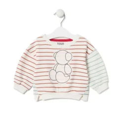 Striped sweatshirt with Bold Bear in Casual unique