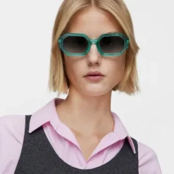 Zielone okulary przeciwsłoneczne TOUS Geometric
