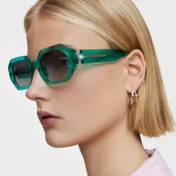 Zielone okulary przeciwsłoneczne TOUS Geometric