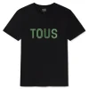 Zielony T-shirt z krótkimi rękawami TOUS Bear Faceted M