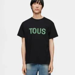 Zielony T-shirt z krótkimi rękawami TOUS Bear Faceted M
